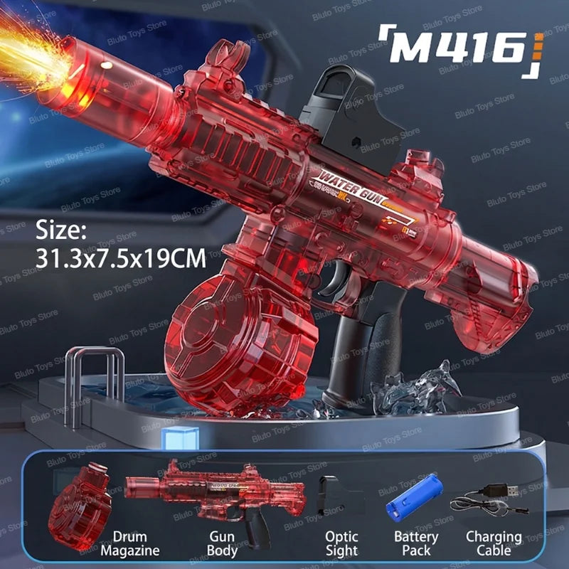 Electric Water Guns For Adults Powerful Squirt Automatic Water Suction Water Blasters Summer Outdoor Beach Toy For Boys Kid Gift