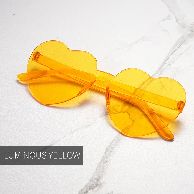 Clearance_Free shipping 2023 Candy color heart shape ocean personality Frameless Children's Sunglasses Fashion Candy Love Sungla