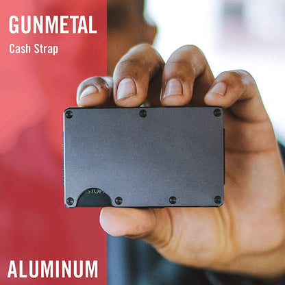 Men's Minimalist Ultra-Thin Carbon Fiber Metal Card Holder Multilingual versionRFIDAnti-theft Credit Card Holder