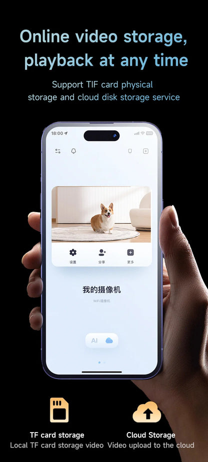 5MP PTZ WIFI IP Camera Wireless Home Security Robot Camera 360° Two Way Audio Auto Tracking Invisible Lens Indoor Baby Monitor