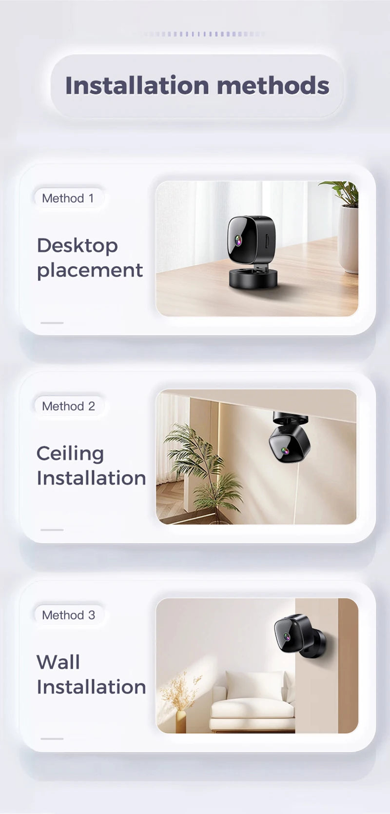 Lenovo 1080P HD Camera 2.4G Wifi Wireless Security Protection Remote Monitor Camcorders Home Phone Connectivity Smart Device