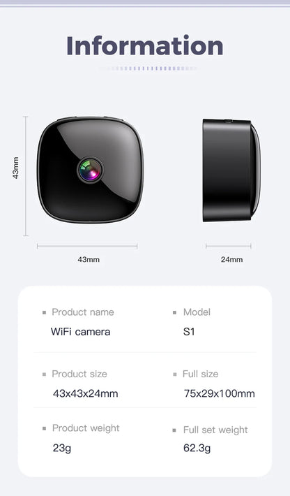 Lenovo 1080P HD Camera 2.4G Wifi Wireless Security Protection Remote Monitor Camcorders Home Phone Connectivity Smart Device