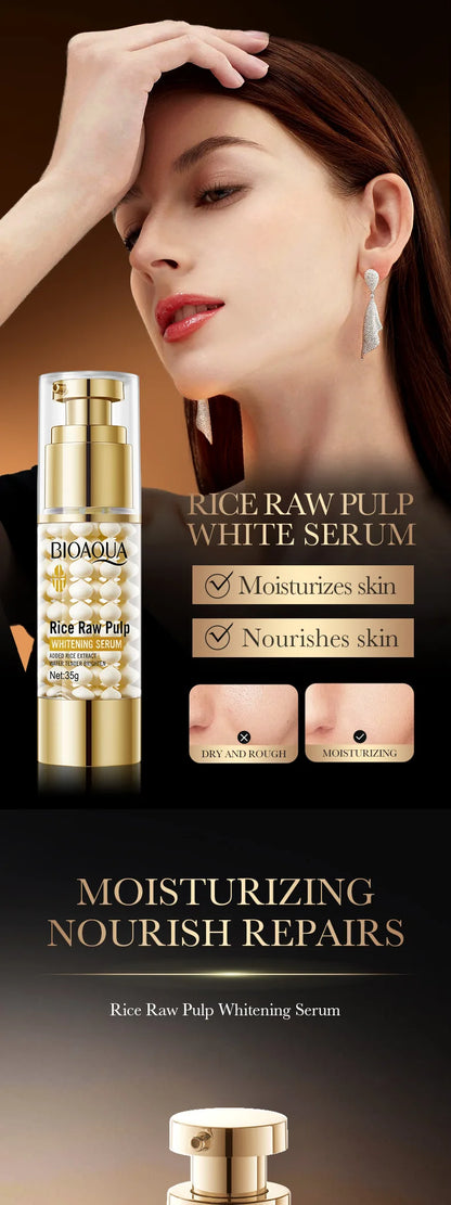 BIOAOUA Rice Paste Whitening Essence Cream Moisturizing Nourishes and Repairs The Skin, Strengthens The Skin Base