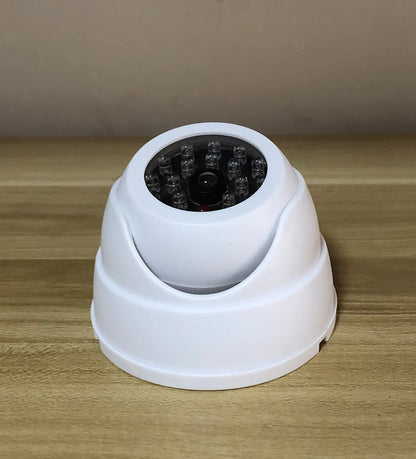 New Red Flashing LED Light Black/White Dummy Conch Camera Home Office Surveillance Security System Fake CCTV Security Camera