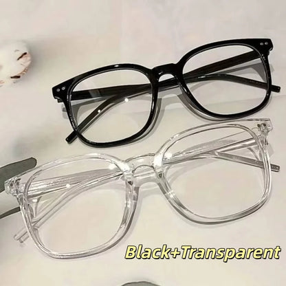 1/2/3 Pairs of Universal Fashion Glasses, Square-Framed Glasses, Fashionable Campus Style, Clear Black Frame, Back to School