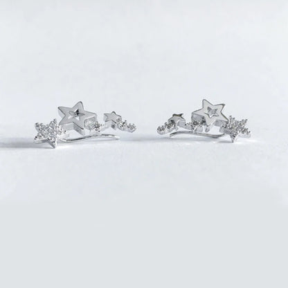 Shiny Star Stud Earrings for Women Elegant Zircon Rhinestone Mini Star Earrring Party Birthday Fashion Jewelry Gifts