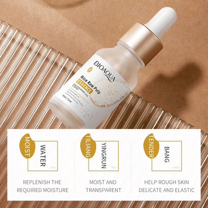 BIOAQUA Rice Raw Pulp Hyaluronic Acid Serum 15ml | BIOAQUA রাইস র’ পাল্প হায়ালুরোনিক অ্যাসিড সিরাম