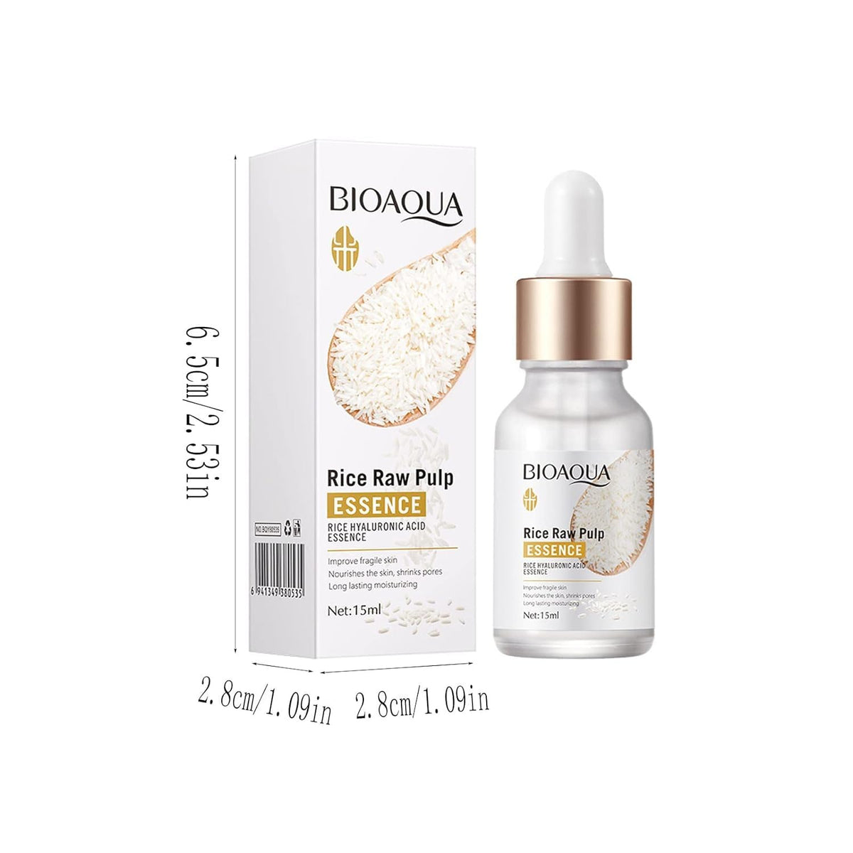 BIOAQUA Rice Raw Pulp Hyaluronic Acid Serum 15ml | BIOAQUA রাইস র’ পাল্প হায়ালুরোনিক অ্যাসিড সিরাম