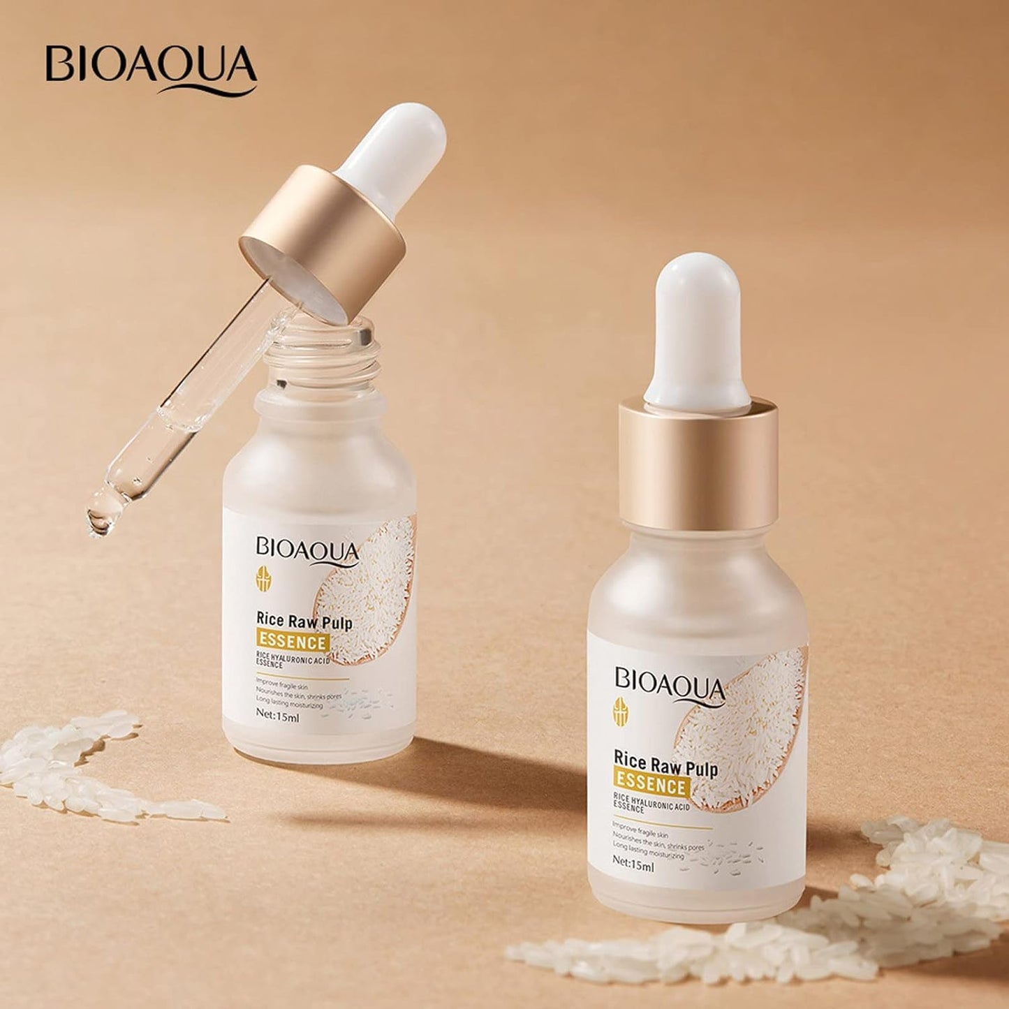 BIOAQUA Rice Raw Pulp Hyaluronic Acid Serum 15ml | BIOAQUA রাইস র’ পাল্প হায়ালুরোনিক অ্যাসিড সিরাম