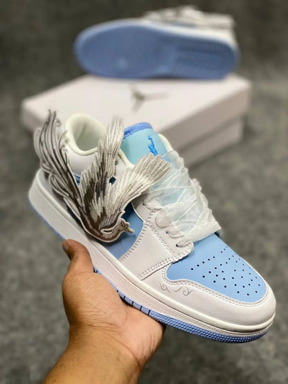 customized Air Jordan 1 Low Ice Blue for Girl