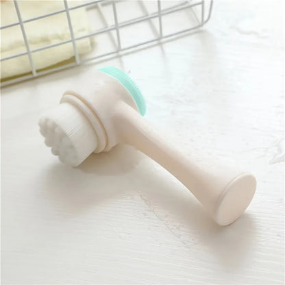 2-in-1 Dual-Head Facial Cleansing Brush | ২-ইন-১ ডুয়াল-হেড ফেসিয়াল ক্লেনজিং ব্রাশ