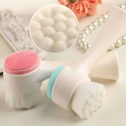 2-in-1 Dual-Head Facial Cleansing Brush | ২-ইন-১ ডুয়াল-হেড ফেসিয়াল ক্লেনজিং ব্রাশ