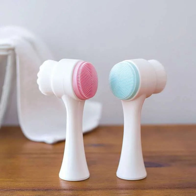 2-in-1 Dual-Head Facial Cleansing Brush | ২-ইন-১ ডুয়াল-হেড ফেসিয়াল ক্লেনজিং ব্রাশ