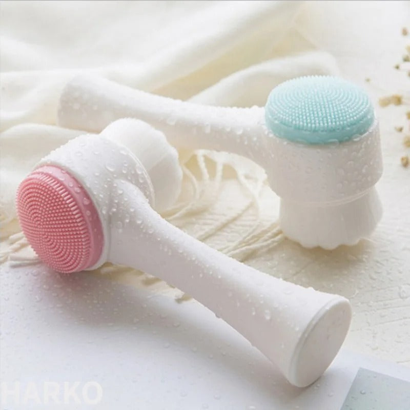 2-in-1 Dual-Head Facial Cleansing Brush | ২-ইন-১ ডুয়াল-হেড ফেসিয়াল ক্লেনজিং ব্রাশ