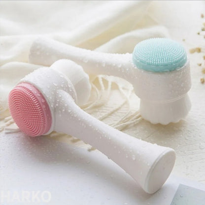 2-in-1 Dual-Head Facial Cleansing Brush | ২-ইন-১ ডুয়াল-হেড ফেসিয়াল ক্লেনজিং ব্রাশ