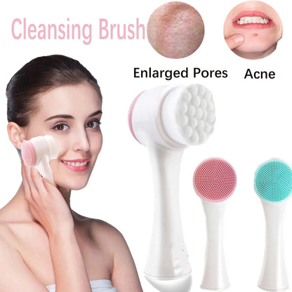 2-in-1 Dual-Head Facial Cleansing Brush | ২-ইন-১ ডুয়াল-হেড ফেসিয়াল ক্লেনজিং ব্রাশ