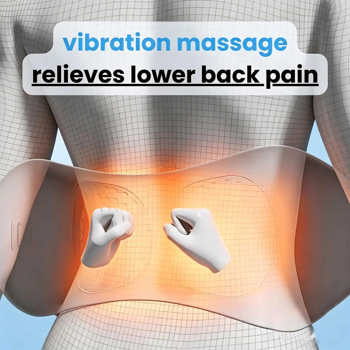 Heating Vibration Massage Pillow | হিটিং ভাইব্রেশন ম্যাসাজ পিলো designed to relieve lower back pain with soothing vibrations.