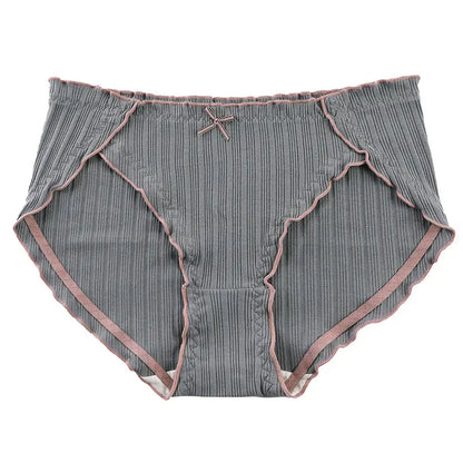 Combo Korean Cotton Panty (Black & Gray) | Breathable Mid-Rise Briefs