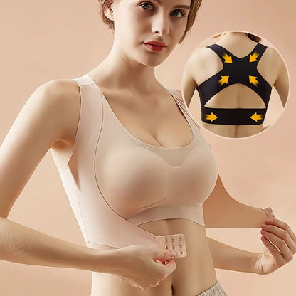 Push-Up Posture Corrector Sports Bra for Women