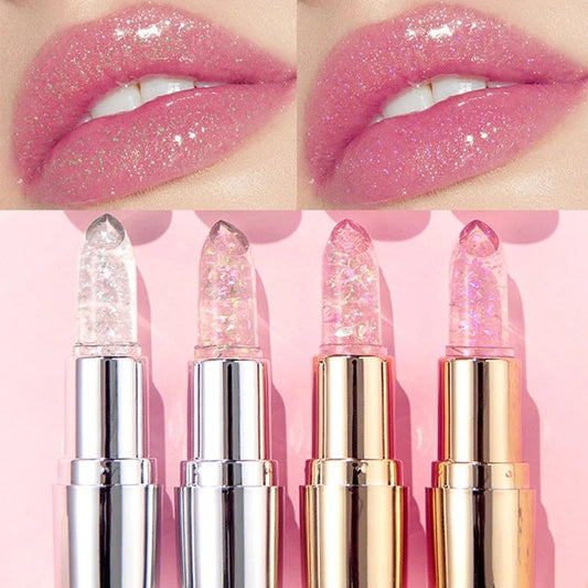 Color Changing Glitter Lipstick Jelly Balm – Moisturizing
