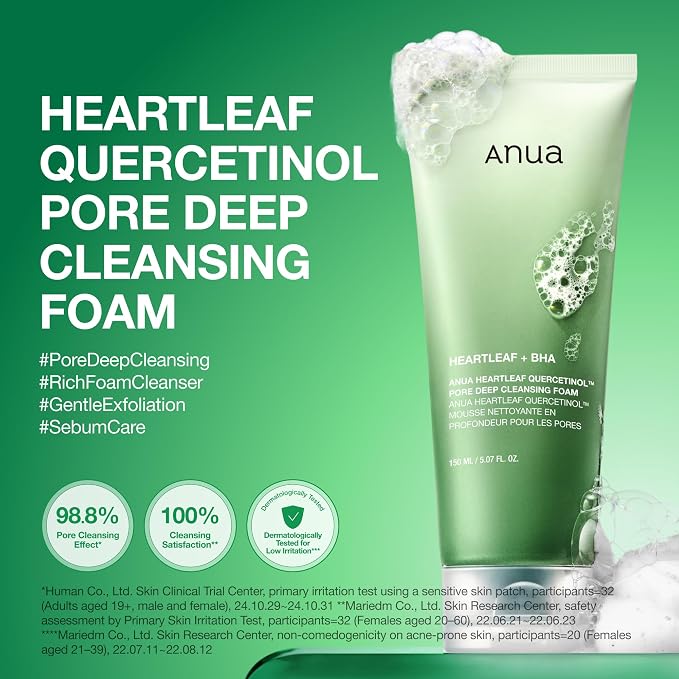 ANUA Heartleaf Pore Deep Cleansing Foam 150ml | ANUA হার্টলিফ পোর ডিপ ক্লিনজিং ফোম