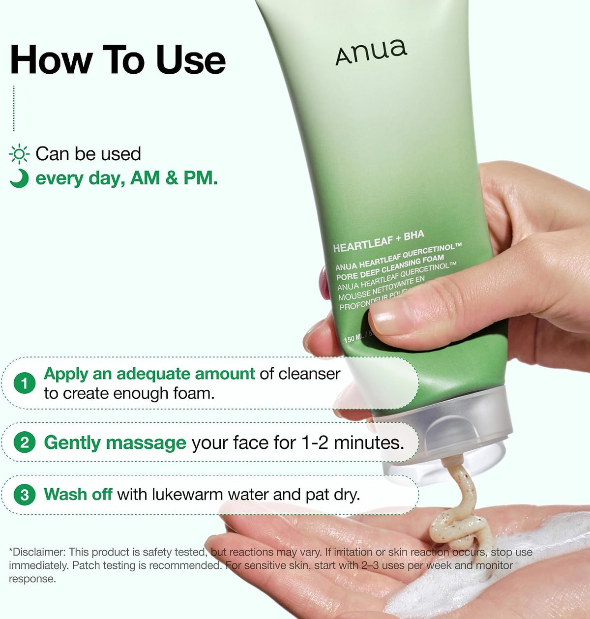 ANUA Heartleaf Pore Deep Cleansing Foam 150ml | ANUA হার্টলিফ পোর ডিপ ক্লিনজিং ফোম
